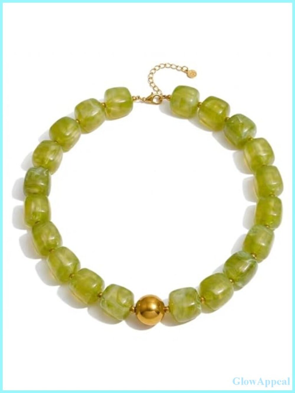 Chunky Beaded Choker Necklace Acrylic Statement Necklace for Women